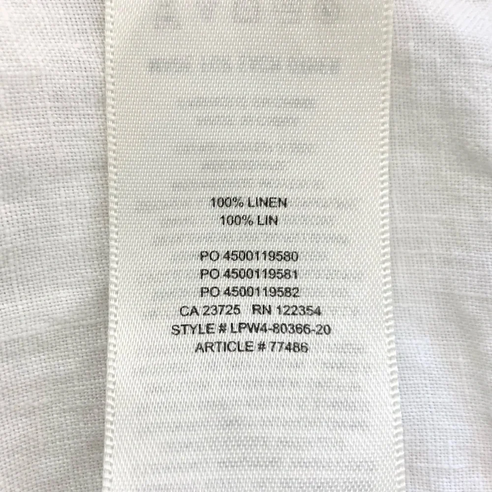 WILFRED Ohara Tiered Linen Maxi Dress White Puff Sleeve - Picture 12 of 14